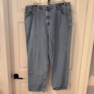 LL Bean Men's‎ Comfort Elastic Waist Work Jeans Cotton Size 40x32 Actual 40x31